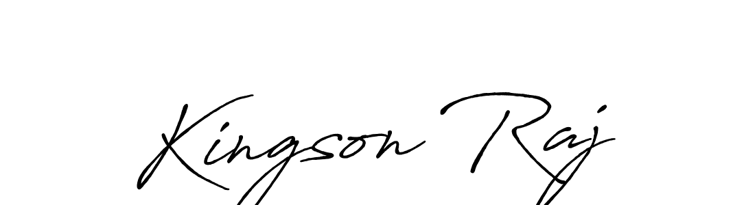 Also we have Kingson Raj name is the best signature style. Create professional handwritten signature collection using Antro_Vectra_Bolder autograph style. Kingson Raj signature style 7 images and pictures png