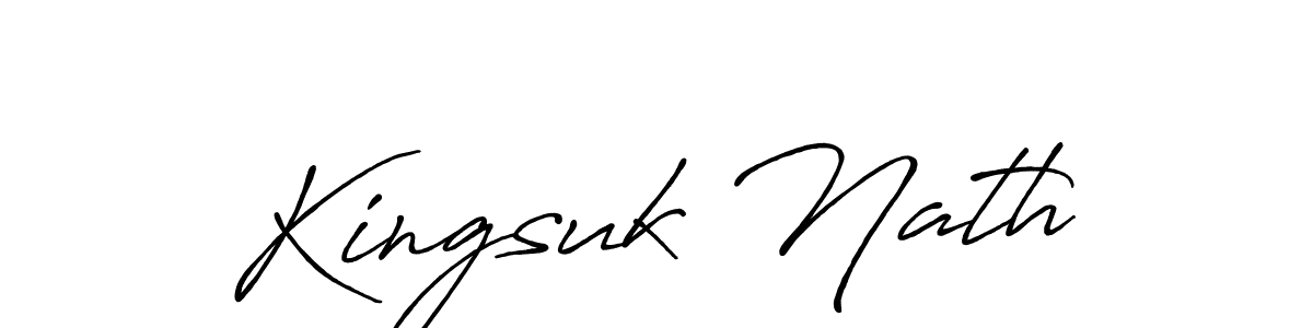 How to make Kingsuk Nath signature? Antro_Vectra_Bolder is a professional autograph style. Create handwritten signature for Kingsuk Nath name. Kingsuk Nath signature style 7 images and pictures png