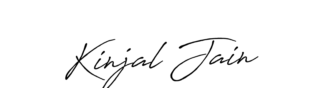 Create a beautiful signature design for name Kinjal Jain. With this signature (Antro_Vectra_Bolder) fonts, you can make a handwritten signature for free. Kinjal Jain signature style 7 images and pictures png