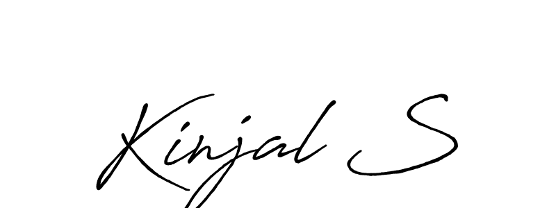 Similarly Antro_Vectra_Bolder is the best handwritten signature design. Signature creator online .You can use it as an online autograph creator for name Kinjal S. Kinjal S signature style 7 images and pictures png