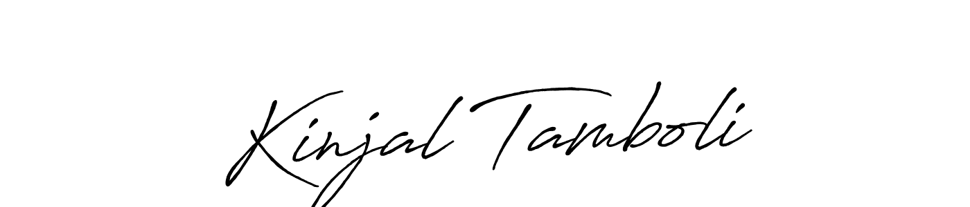 Also we have Kinjal Tamboli name is the best signature style. Create professional handwritten signature collection using Antro_Vectra_Bolder autograph style. Kinjal Tamboli signature style 7 images and pictures png