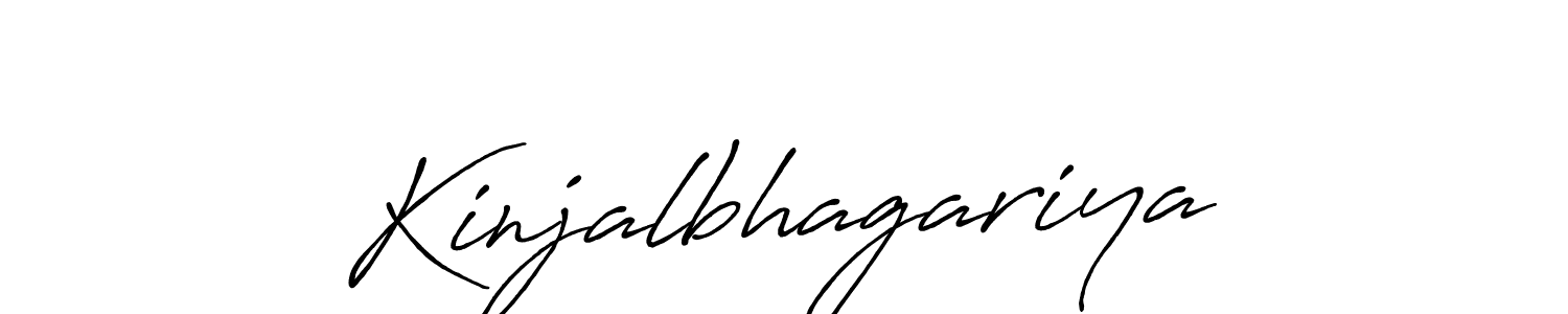 Also we have Kinjalbhagariya name is the best signature style. Create professional handwritten signature collection using Antro_Vectra_Bolder autograph style. Kinjalbhagariya signature style 7 images and pictures png