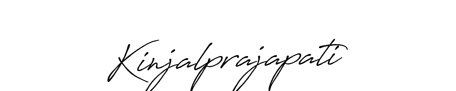 Design your own signature with our free online signature maker. With this signature software, you can create a handwritten (Antro_Vectra_Bolder) signature for name Kinjalprajapati. Kinjalprajapati signature style 7 images and pictures png