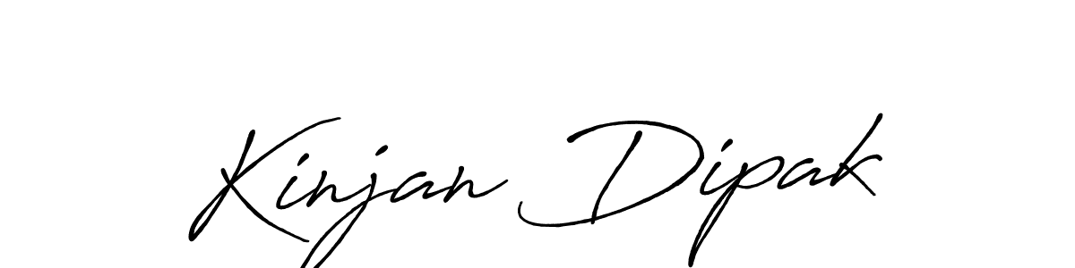 Make a beautiful signature design for name Kinjan Dipak. With this signature (Antro_Vectra_Bolder) style, you can create a handwritten signature for free. Kinjan Dipak signature style 7 images and pictures png