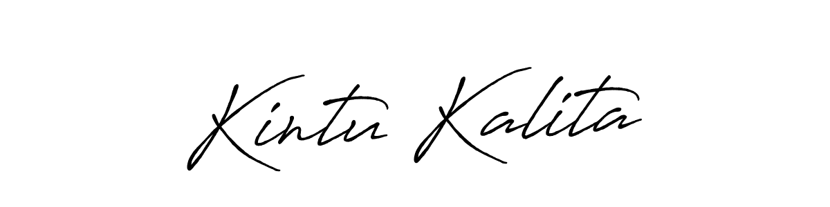 Use a signature maker to create a handwritten signature online. With this signature software, you can design (Antro_Vectra_Bolder) your own signature for name Kintu Kalita. Kintu Kalita signature style 7 images and pictures png