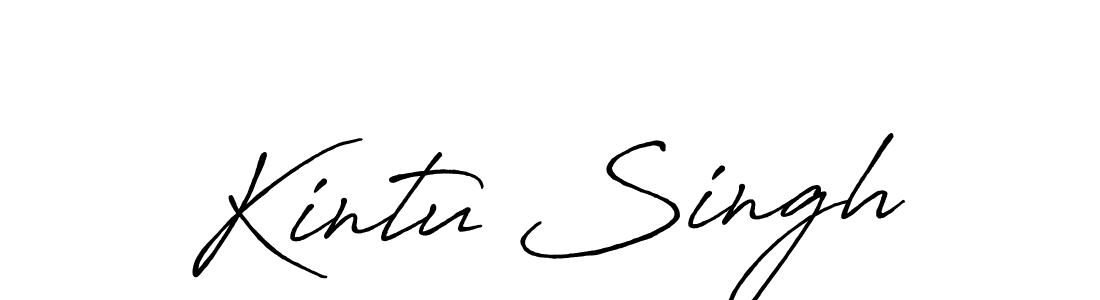 Make a beautiful signature design for name Kintu Singh. With this signature (Antro_Vectra_Bolder) style, you can create a handwritten signature for free. Kintu Singh signature style 7 images and pictures png