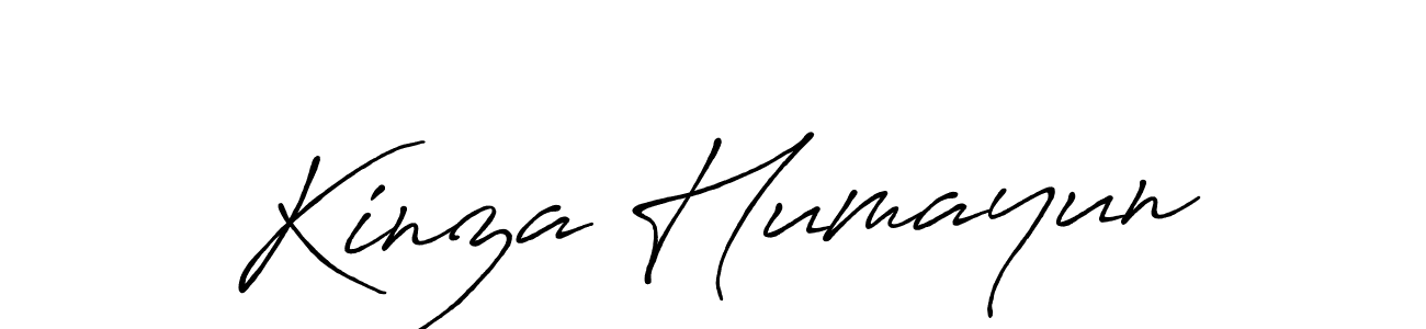 Make a beautiful signature design for name Kinza Humayun. With this signature (Antro_Vectra_Bolder) style, you can create a handwritten signature for free. Kinza Humayun signature style 7 images and pictures png