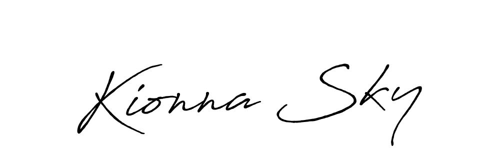 Antro_Vectra_Bolder is a professional signature style that is perfect for those who want to add a touch of class to their signature. It is also a great choice for those who want to make their signature more unique. Get Kionna Sky name to fancy signature for free. Kionna Sky signature style 7 images and pictures png