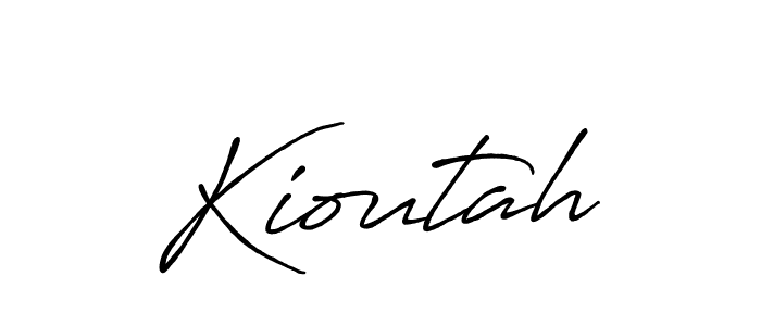 Use a signature maker to create a handwritten signature online. With this signature software, you can design (Antro_Vectra_Bolder) your own signature for name Kioutah. Kioutah signature style 7 images and pictures png