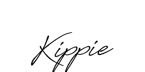 How to make Kippie signature? Antro_Vectra_Bolder is a professional autograph style. Create handwritten signature for Kippie name. Kippie signature style 7 images and pictures png