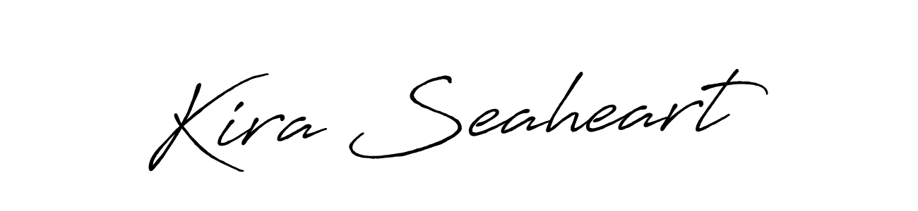 How to make Kira Seaheart name signature. Use Antro_Vectra_Bolder style for creating short signs online. This is the latest handwritten sign. Kira Seaheart signature style 7 images and pictures png