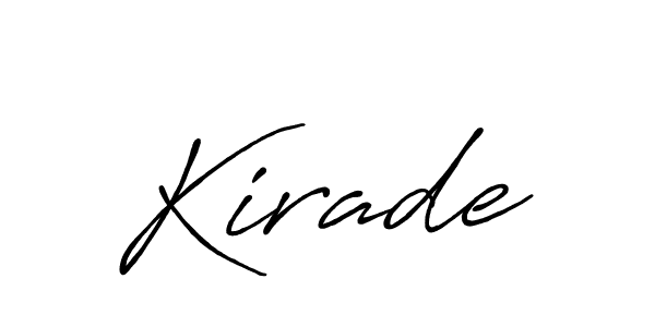 Make a beautiful signature design for name Kirade. With this signature (Antro_Vectra_Bolder) style, you can create a handwritten signature for free. Kirade signature style 7 images and pictures png