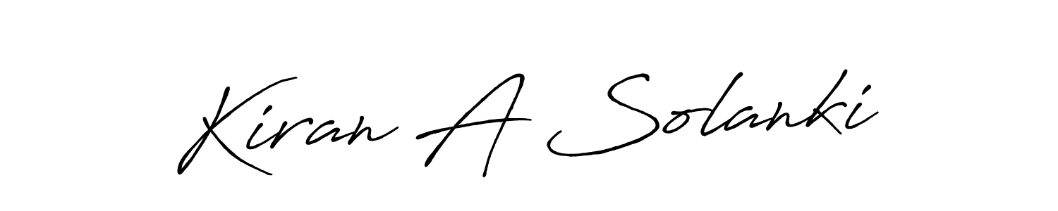 Also we have Kiran A Solanki name is the best signature style. Create professional handwritten signature collection using Antro_Vectra_Bolder autograph style. Kiran A Solanki signature style 7 images and pictures png