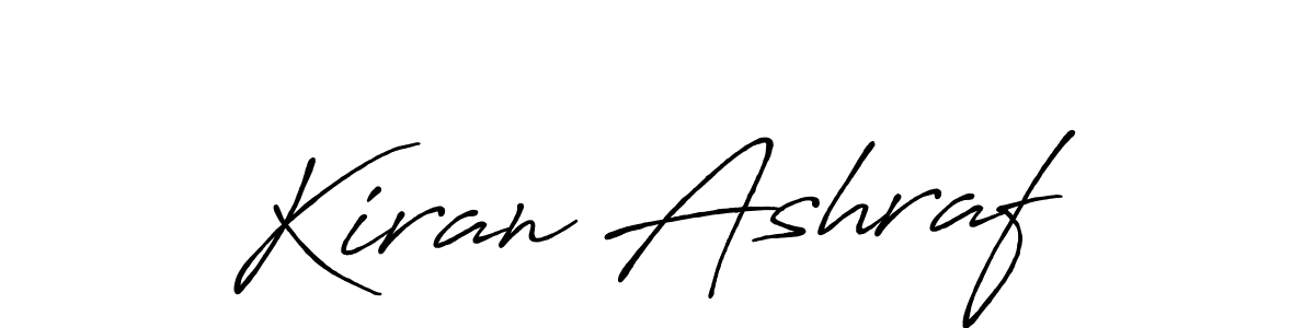 How to make Kiran Ashraf name signature. Use Antro_Vectra_Bolder style for creating short signs online. This is the latest handwritten sign. Kiran Ashraf signature style 7 images and pictures png