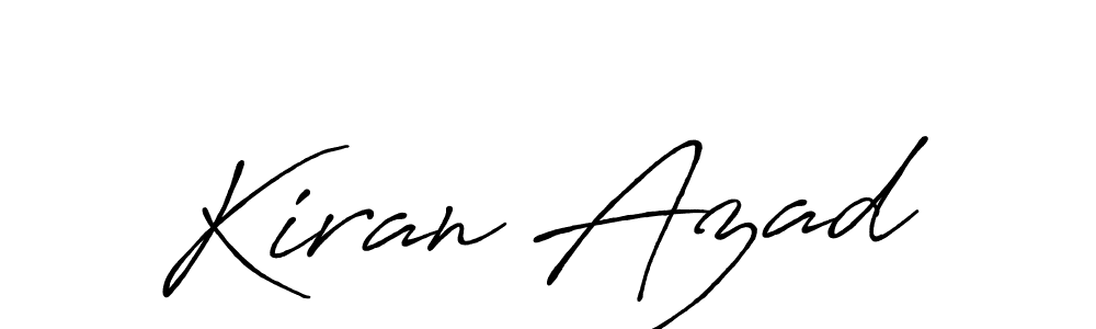 The best way (Antro_Vectra_Bolder) to make a short signature is to pick only two or three words in your name. The name Kiran Azad include a total of six letters. For converting this name. Kiran Azad signature style 7 images and pictures png