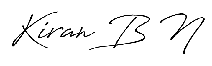 Also You can easily find your signature by using the search form. We will create Kiran B N name handwritten signature images for you free of cost using Antro_Vectra_Bolder sign style. Kiran B N signature style 7 images and pictures png