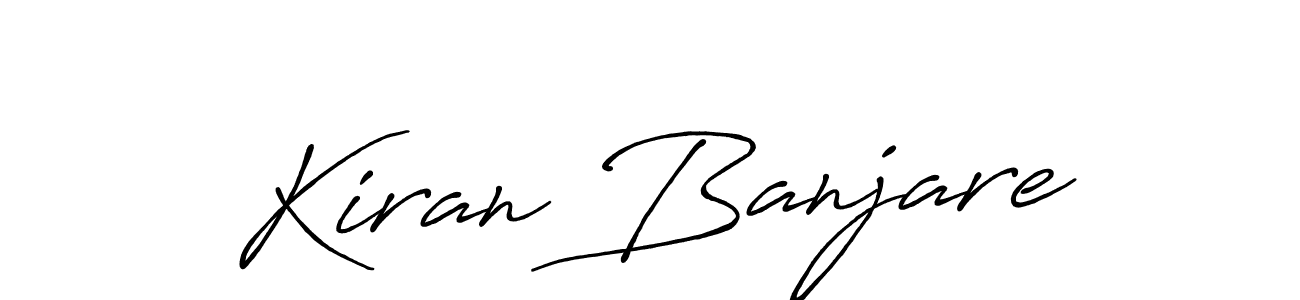 Make a beautiful signature design for name Kiran Banjare. With this signature (Antro_Vectra_Bolder) style, you can create a handwritten signature for free. Kiran Banjare signature style 7 images and pictures png