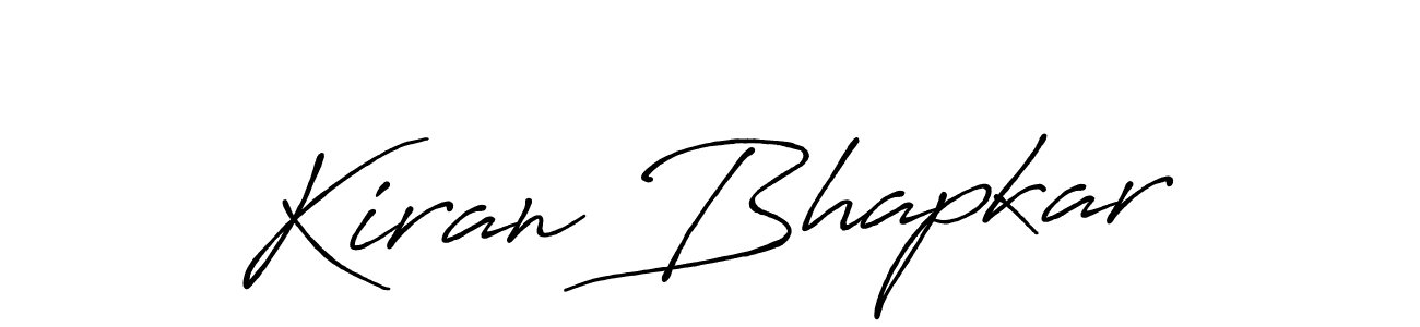 Create a beautiful signature design for name Kiran Bhapkar. With this signature (Antro_Vectra_Bolder) fonts, you can make a handwritten signature for free. Kiran Bhapkar signature style 7 images and pictures png