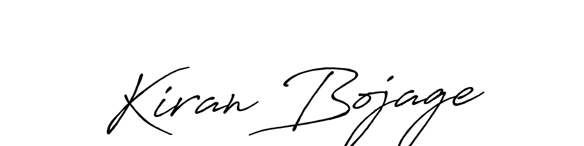 Create a beautiful signature design for name Kiran Bojage. With this signature (Antro_Vectra_Bolder) fonts, you can make a handwritten signature for free. Kiran Bojage signature style 7 images and pictures png