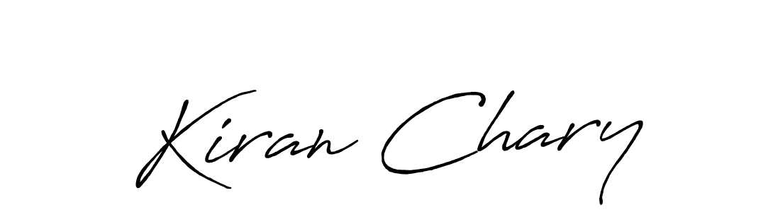 How to make Kiran Chary name signature. Use Antro_Vectra_Bolder style for creating short signs online. This is the latest handwritten sign. Kiran Chary signature style 7 images and pictures png