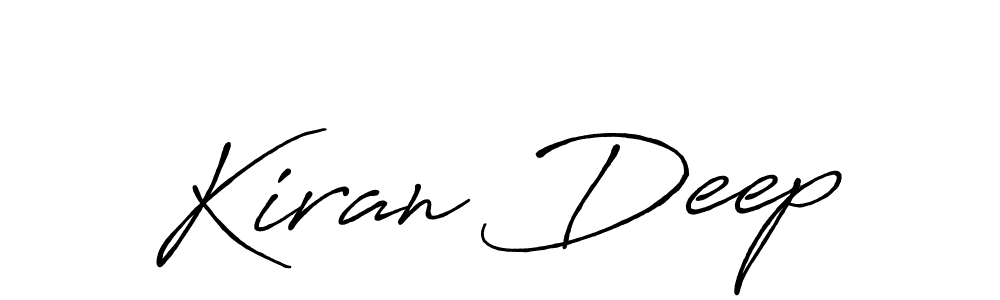 Make a beautiful signature design for name Kiran Deep. With this signature (Antro_Vectra_Bolder) style, you can create a handwritten signature for free. Kiran Deep signature style 7 images and pictures png