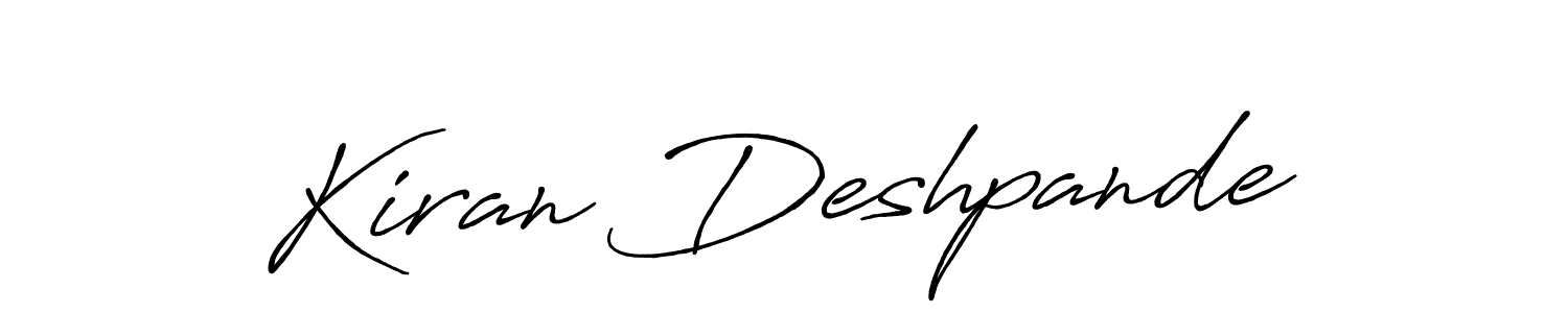 It looks lik you need a new signature style for name Kiran Deshpande. Design unique handwritten (Antro_Vectra_Bolder) signature with our free signature maker in just a few clicks. Kiran Deshpande signature style 7 images and pictures png