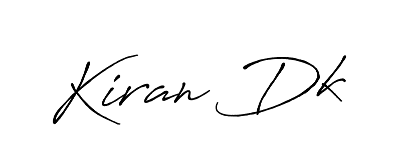 Create a beautiful signature design for name Kiran Dk. With this signature (Antro_Vectra_Bolder) fonts, you can make a handwritten signature for free. Kiran Dk signature style 7 images and pictures png