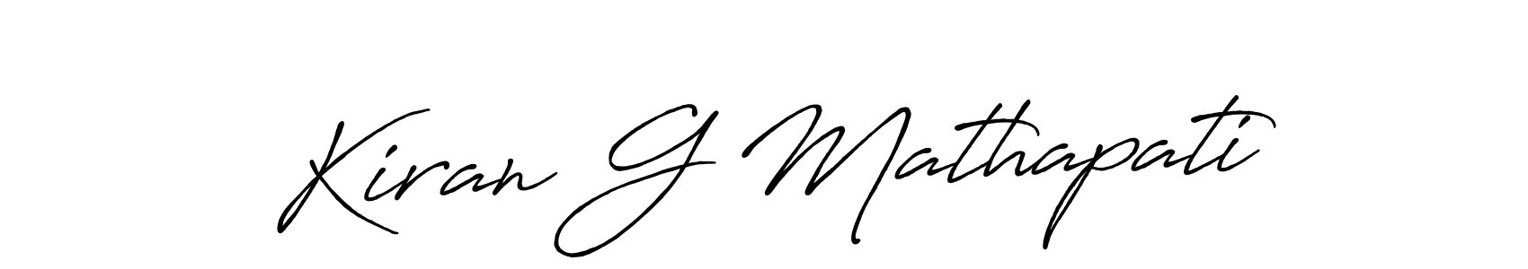 Similarly Antro_Vectra_Bolder is the best handwritten signature design. Signature creator online .You can use it as an online autograph creator for name Kiran G Mathapati. Kiran G Mathapati signature style 7 images and pictures png