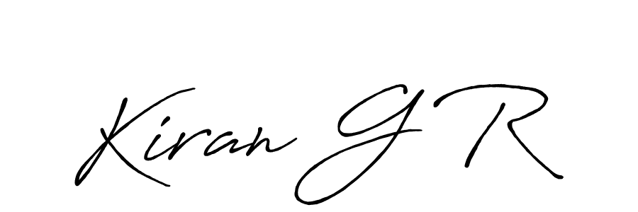 Also You can easily find your signature by using the search form. We will create Kiran G R name handwritten signature images for you free of cost using Antro_Vectra_Bolder sign style. Kiran G R signature style 7 images and pictures png