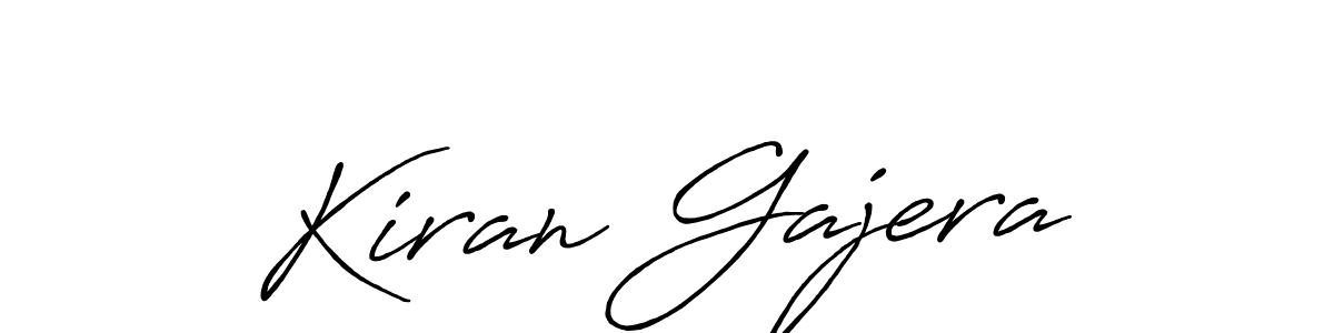 Kiran Gajera stylish signature style. Best Handwritten Sign (Antro_Vectra_Bolder) for my name. Handwritten Signature Collection Ideas for my name Kiran Gajera. Kiran Gajera signature style 7 images and pictures png