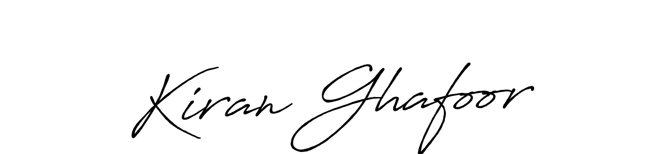 The best way (Antro_Vectra_Bolder) to make a short signature is to pick only two or three words in your name. The name Kiran Ghafoor include a total of six letters. For converting this name. Kiran Ghafoor signature style 7 images and pictures png