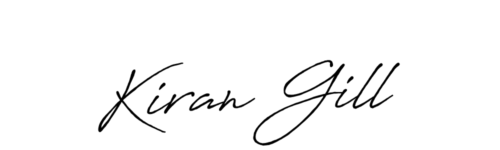 Also You can easily find your signature by using the search form. We will create Kiran Gill name handwritten signature images for you free of cost using Antro_Vectra_Bolder sign style. Kiran Gill signature style 7 images and pictures png