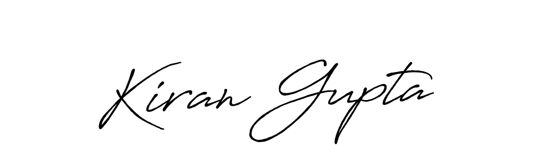 How to make Kiran Gupta name signature. Use Antro_Vectra_Bolder style for creating short signs online. This is the latest handwritten sign. Kiran Gupta signature style 7 images and pictures png