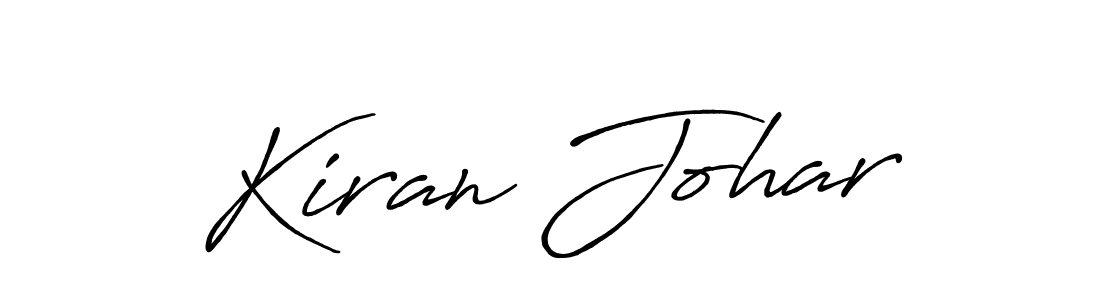 Use a signature maker to create a handwritten signature online. With this signature software, you can design (Antro_Vectra_Bolder) your own signature for name Kiran Johar. Kiran Johar signature style 7 images and pictures png