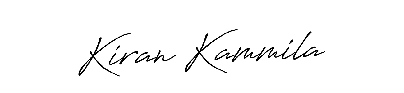 How to make Kiran Kammila name signature. Use Antro_Vectra_Bolder style for creating short signs online. This is the latest handwritten sign. Kiran Kammila signature style 7 images and pictures png