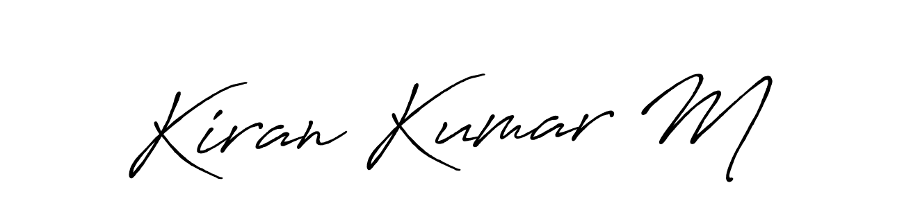 Create a beautiful signature design for name Kiran Kumar M. With this signature (Antro_Vectra_Bolder) fonts, you can make a handwritten signature for free. Kiran Kumar M signature style 7 images and pictures png