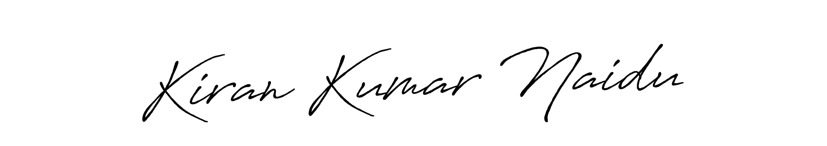 How to make Kiran Kumar Naidu name signature. Use Antro_Vectra_Bolder style for creating short signs online. This is the latest handwritten sign. Kiran Kumar Naidu signature style 7 images and pictures png