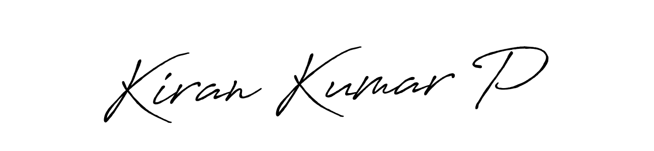 It looks lik you need a new signature style for name Kiran Kumar P. Design unique handwritten (Antro_Vectra_Bolder) signature with our free signature maker in just a few clicks. Kiran Kumar P signature style 7 images and pictures png