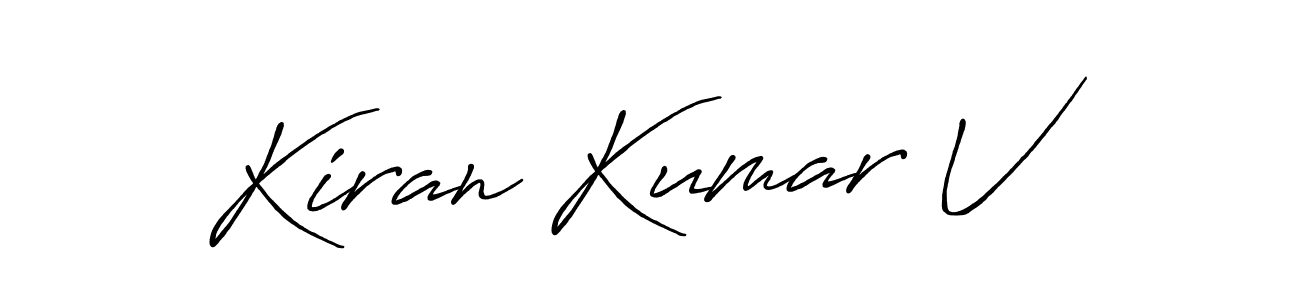 How to Draw Kiran Kumar V signature style? Antro_Vectra_Bolder is a latest design signature styles for name Kiran Kumar V. Kiran Kumar V signature style 7 images and pictures png
