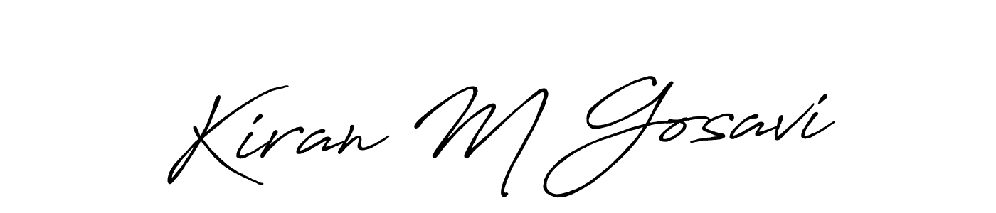 This is the best signature style for the Kiran M Gosavi name. Also you like these signature font (Antro_Vectra_Bolder). Mix name signature. Kiran M Gosavi signature style 7 images and pictures png