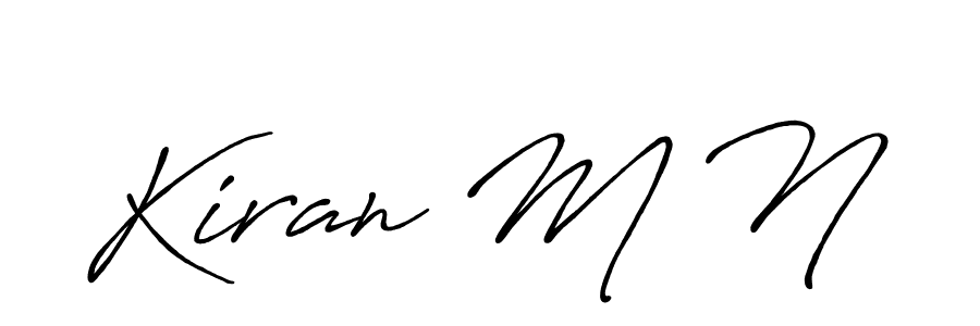 if you are searching for the best signature style for your name Kiran M N. so please give up your signature search. here we have designed multiple signature styles  using Antro_Vectra_Bolder. Kiran M N signature style 7 images and pictures png