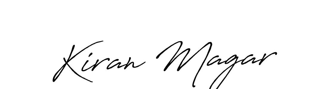Design your own signature with our free online signature maker. With this signature software, you can create a handwritten (Antro_Vectra_Bolder) signature for name Kiran Magar. Kiran Magar signature style 7 images and pictures png