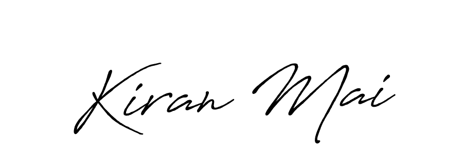 Also You can easily find your signature by using the search form. We will create Kiran Mai name handwritten signature images for you free of cost using Antro_Vectra_Bolder sign style. Kiran Mai signature style 7 images and pictures png