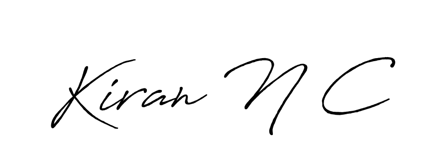 How to make Kiran N C signature? Antro_Vectra_Bolder is a professional autograph style. Create handwritten signature for Kiran N C name. Kiran N C signature style 7 images and pictures png