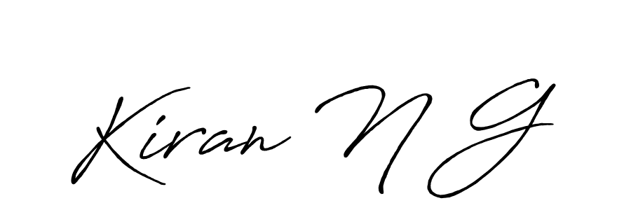 Also You can easily find your signature by using the search form. We will create Kiran N G name handwritten signature images for you free of cost using Antro_Vectra_Bolder sign style. Kiran N G signature style 7 images and pictures png