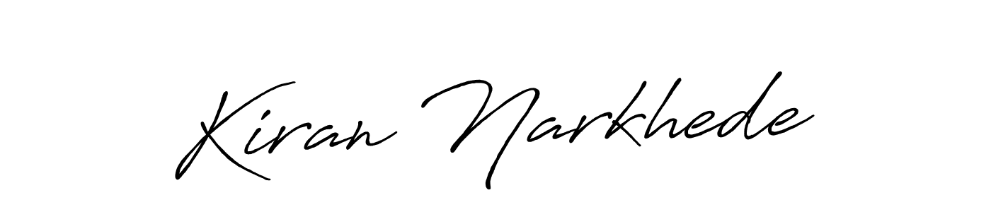 Also we have Kiran Narkhede name is the best signature style. Create professional handwritten signature collection using Antro_Vectra_Bolder autograph style. Kiran Narkhede signature style 7 images and pictures png