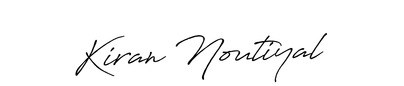 How to make Kiran Noutiyal name signature. Use Antro_Vectra_Bolder style for creating short signs online. This is the latest handwritten sign. Kiran Noutiyal signature style 7 images and pictures png