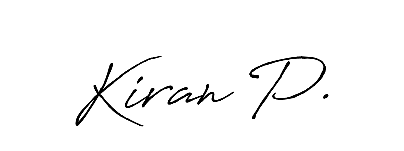 How to make Kiran P. signature? Antro_Vectra_Bolder is a professional autograph style. Create handwritten signature for Kiran P. name. Kiran P. signature style 7 images and pictures png