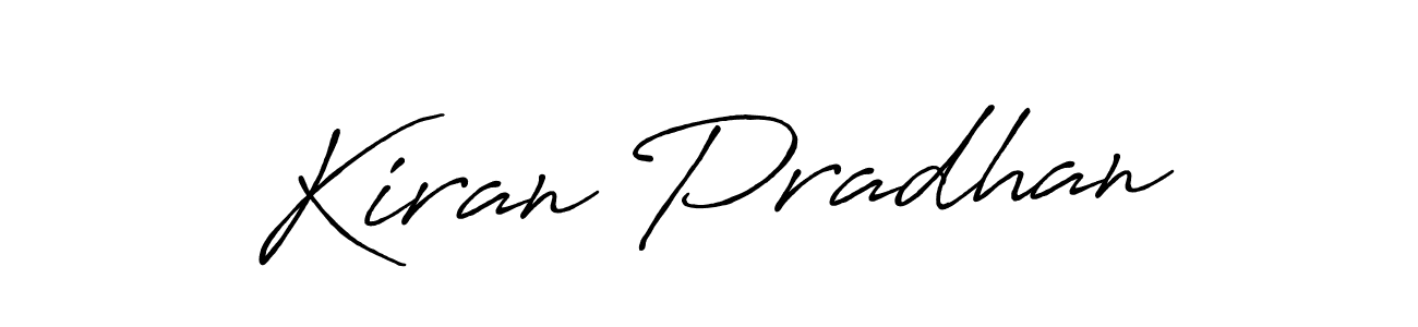 Use a signature maker to create a handwritten signature online. With this signature software, you can design (Antro_Vectra_Bolder) your own signature for name Kiran Pradhan. Kiran Pradhan signature style 7 images and pictures png