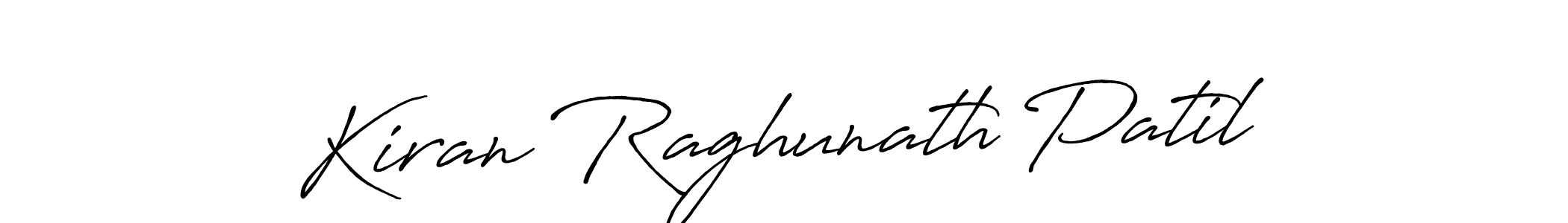 Make a beautiful signature design for name Kiran Raghunath Patil. With this signature (Antro_Vectra_Bolder) style, you can create a handwritten signature for free. Kiran Raghunath Patil signature style 7 images and pictures png